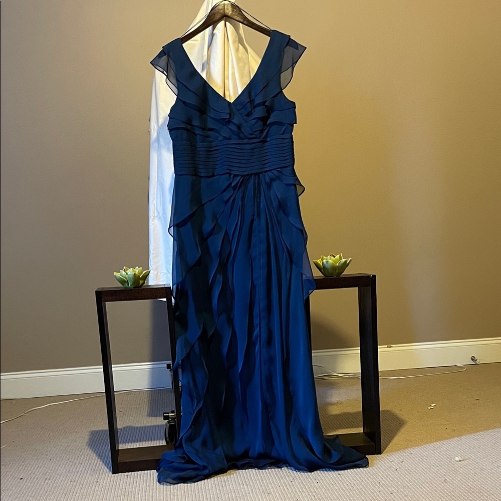 Adrianna Papell Deep Blue Maxi Dress
